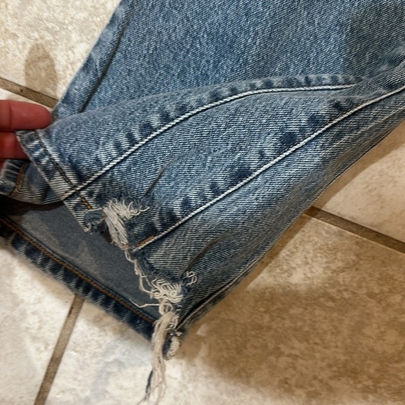 Express Mid-Rise Boot Bootcut Pieced Chewed Hem Jeans 6S Short Flare - Picture 7 of 8